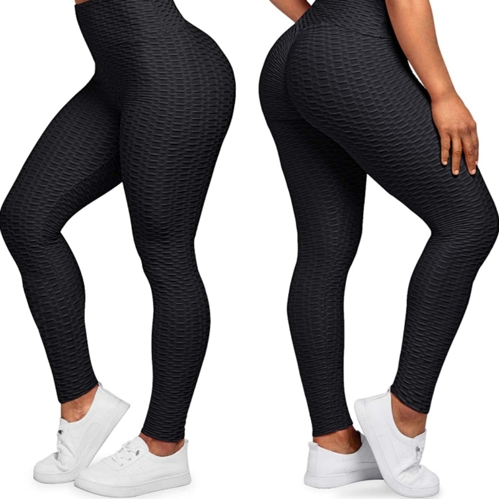 Black High Waist Tik tok Leggings xl